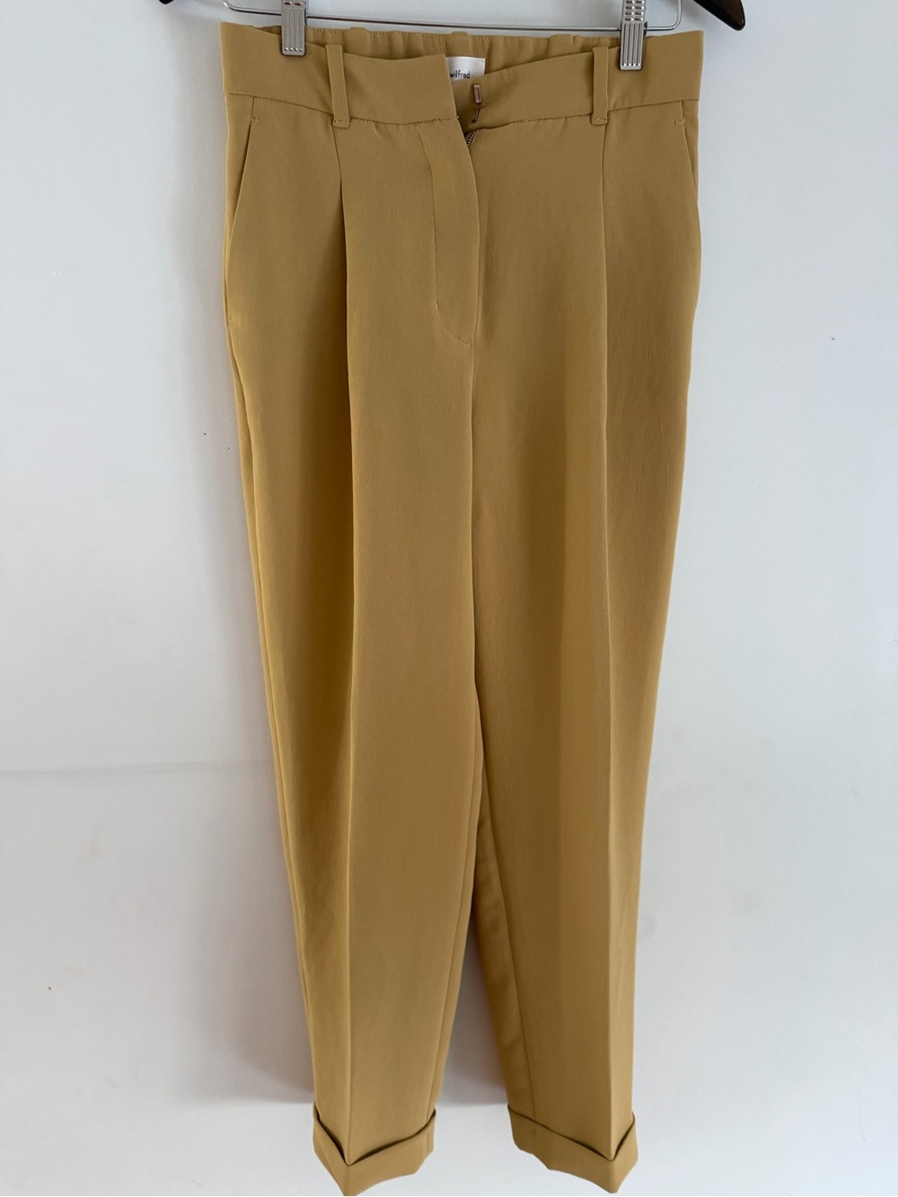 Wilfred Straight Leg Trousers in Mustard